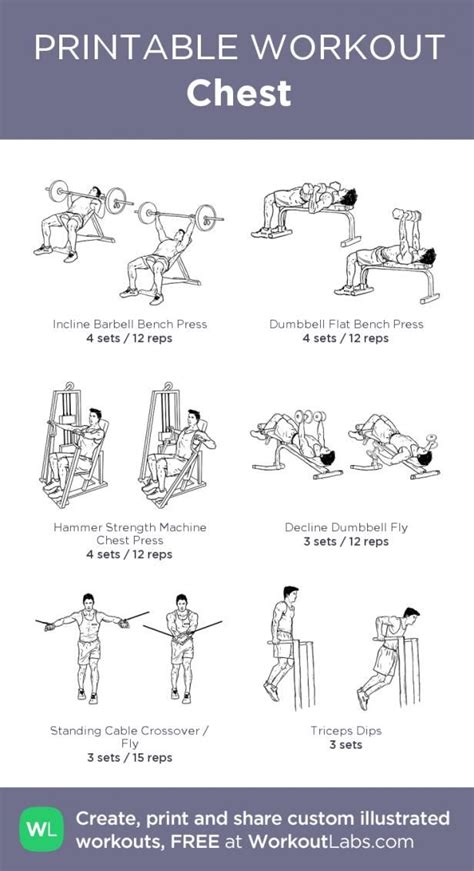 Printable Chest Workout
